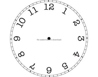 Clock experience Etsy photograph about Clock Faces Printable identified as Clock confront Etsy